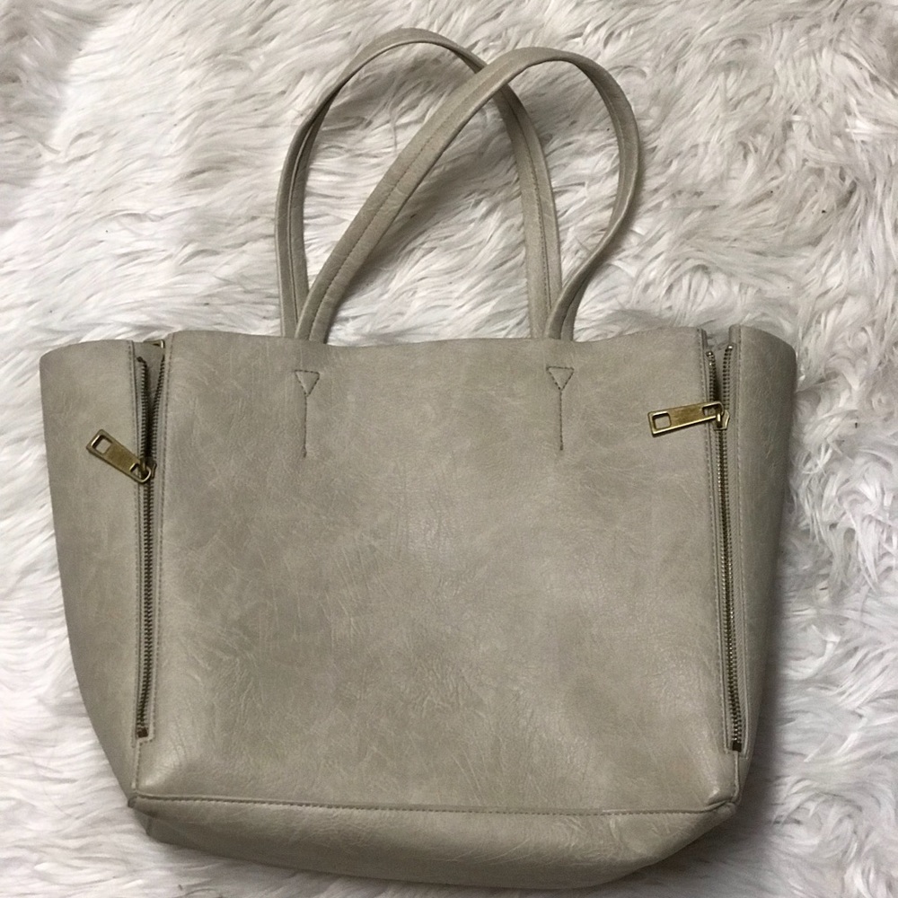 Free People vegan leather tote.